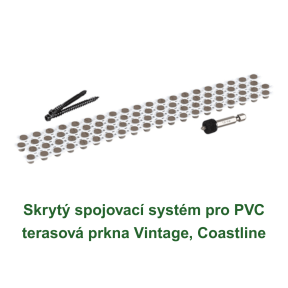Skrytý spojovací systém pro PVC terasová prkna Vintage, Coastline