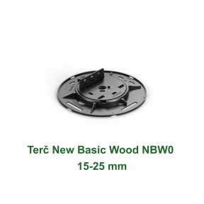 Terč New Basic Wood NBW0 15–25 mm – výškově nastavitelný podstavec pro dřevěné a WPC terasy
