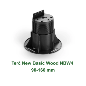 Terč New Basic Wood NBW4 90–160 mm – výškově nastavitelný podstavec pro dřevěné a WPC terasy