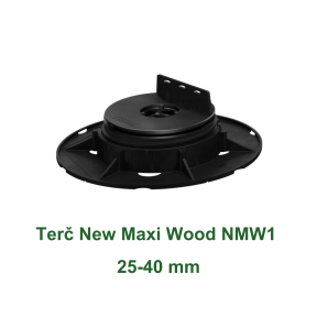 Terč New Maxi Wood NMW1 25–40 mm v černém provedení na bílém pozadí.