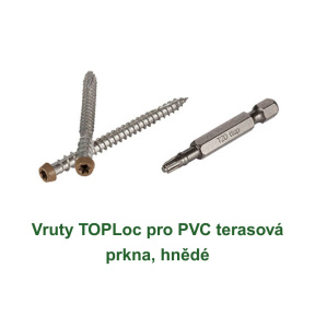 Vruty TOPLoc pro PVC terasová prkna, hnědé