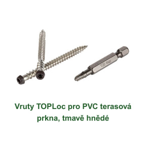 Vruty TOPLoc pro PVC terasová prkna, tmavě hnědé2