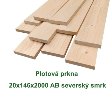 Plotová prkna 20x146x2000 AB, severský smrk