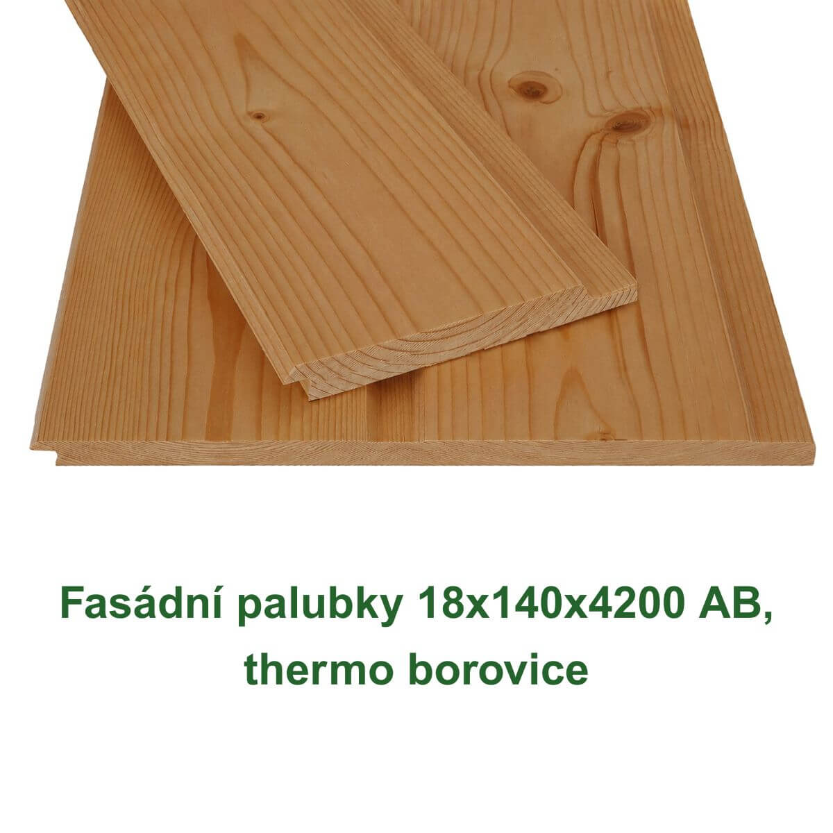 Fasádní palubky z thermo borovice 18 × 140 mm