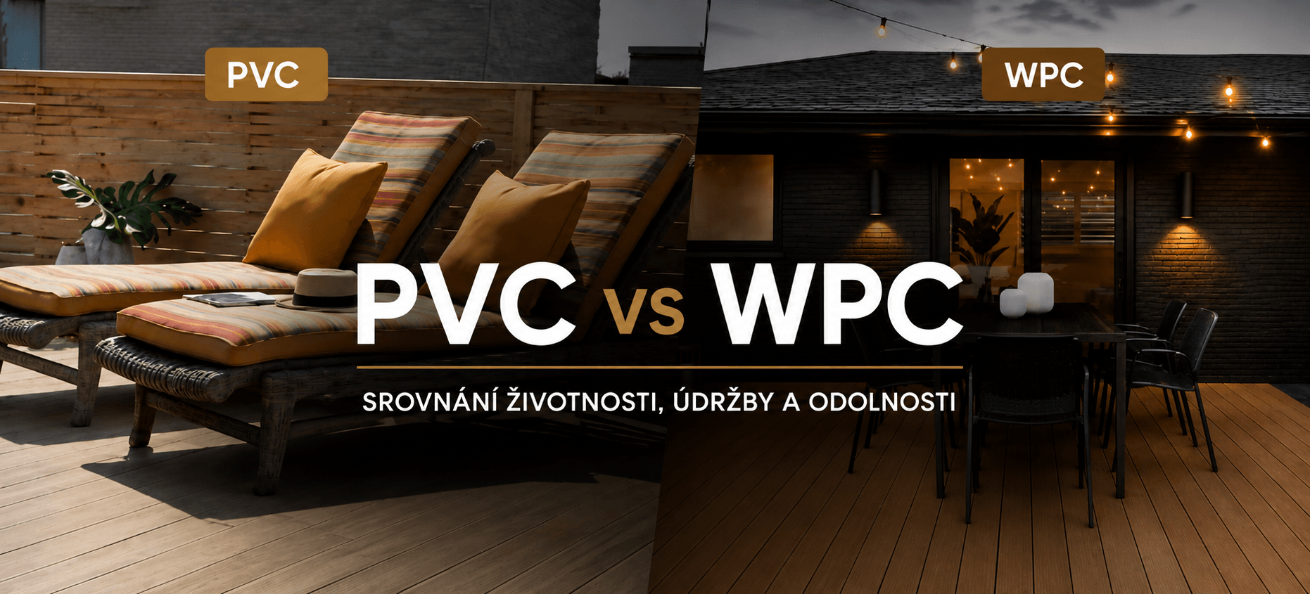 PVC vs WPC terasa: Rozdíly, výhody a kdy si připlatit